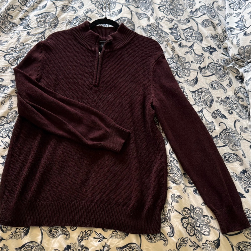 Calvin Klein Jeans Maroon Knit Sweater
